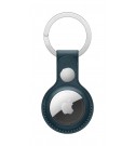 Apple Airtag Schlüsselanhänger aus Leder - baltischblau