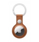 Apple Airtag Schlüsselanhänger aus Leder - sattelbraun