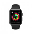 Apple Watch Series 3 GPS; 42mm Alu; Space Grau; Sportarmband; Schwarz // NEU
