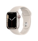 Apple Watch S7 Aluminium 45mm Cellular Sternenlicht (Sportarmband sternenlicht)