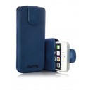 iMummy The Bolt Nubuk - Automatic Case Echtes Nubukleder iPhone 5/5s blau