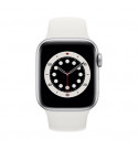 Apple Watch S6 Aluminium 40mm Cellular Silber (Sportarmband weiß)