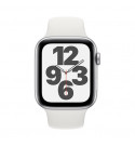 Apple Watch SE Aluminium 44mm Cellular Silber (Sportarmband weiß)
